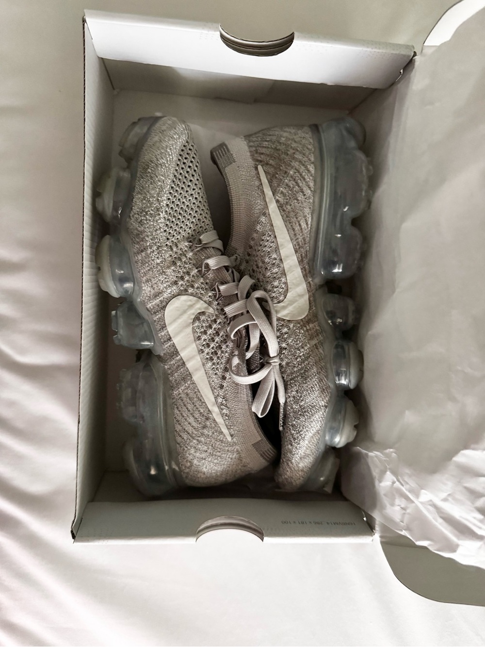 Nike Flyknit VaporMax Sneakers - Grey with Clear Soles